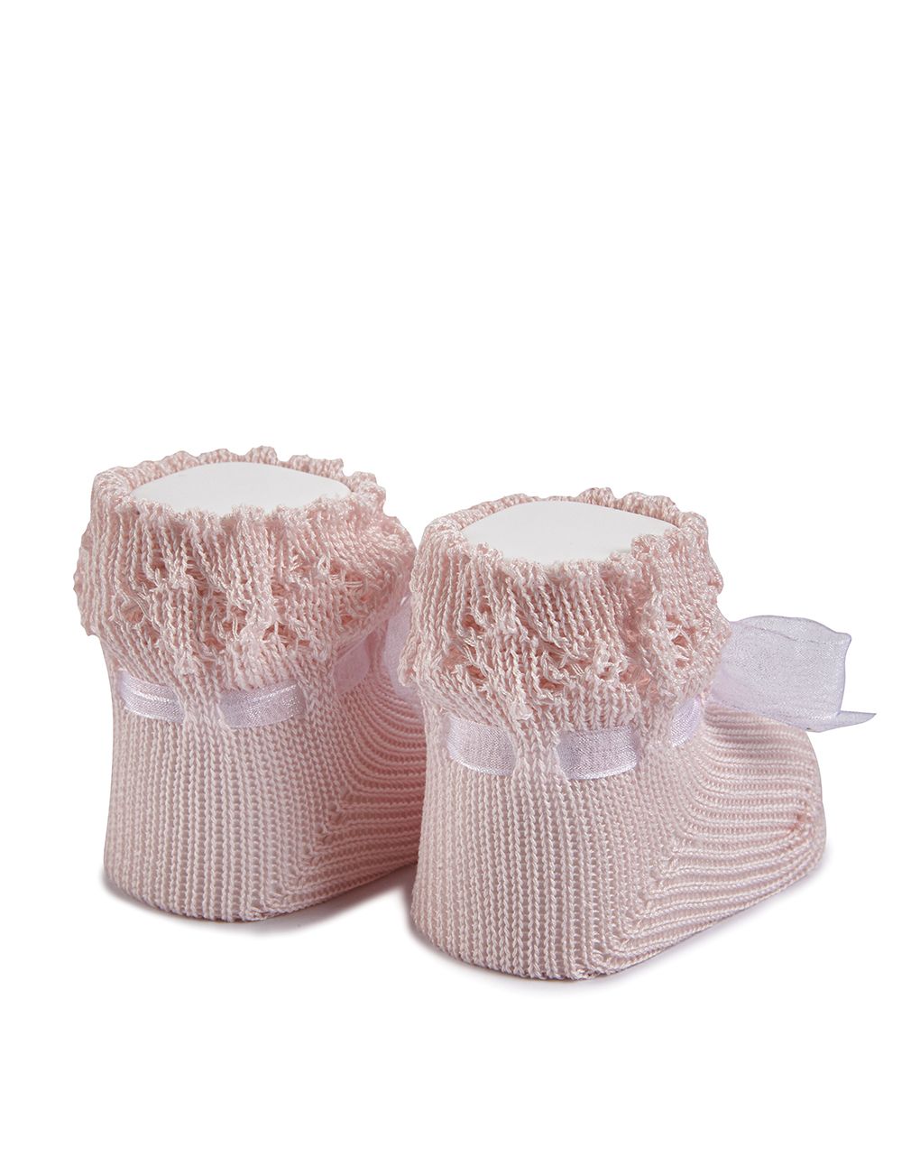 βρεφικά παπούτσια αγκαλιάς πλεκτά με φιόγκο για κορίτσι - Prénatal