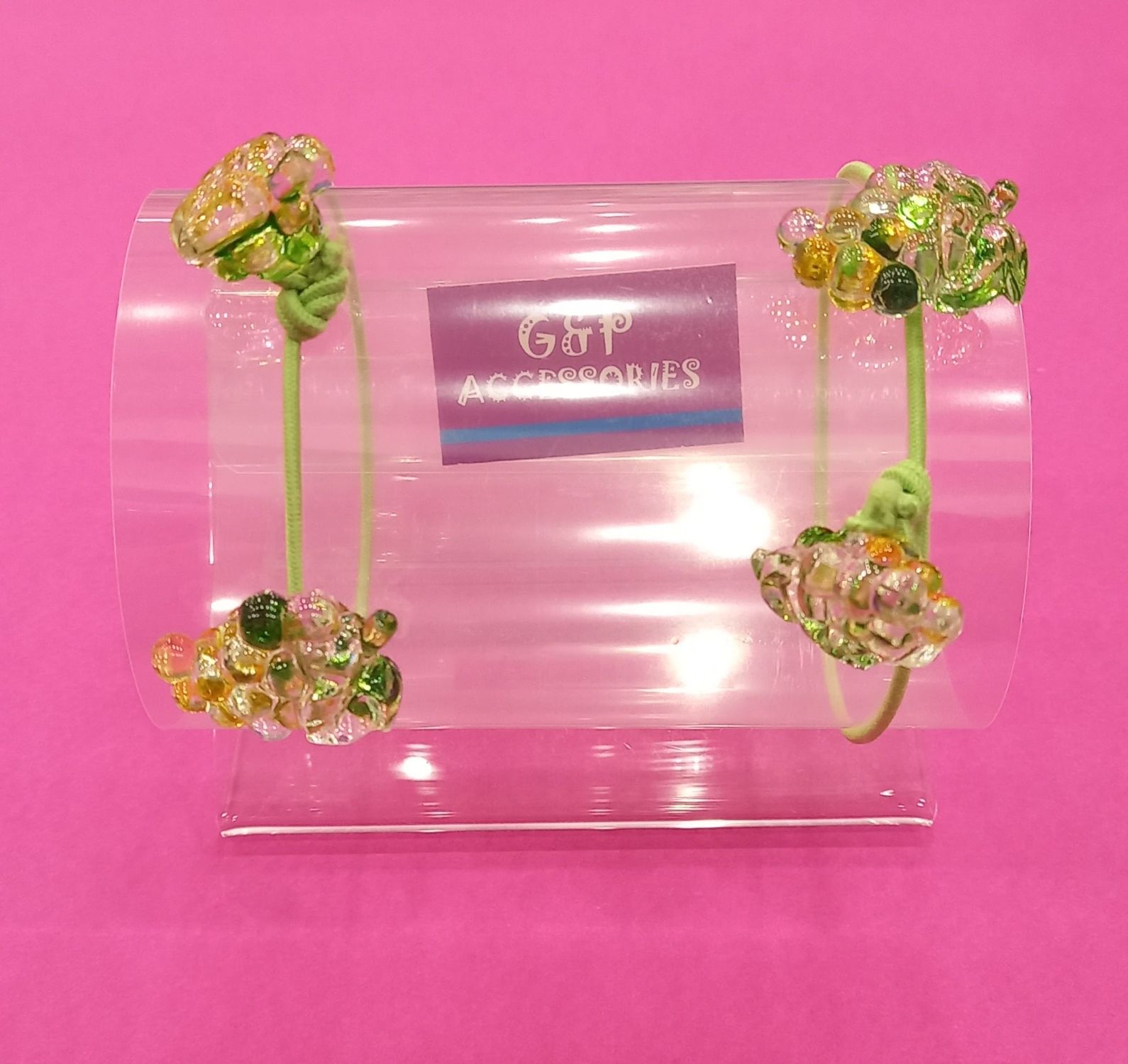 λαστιχάκι σταφύλι για κορίτσι σετ των 2 - 4 σχέδια - G&P Accessories