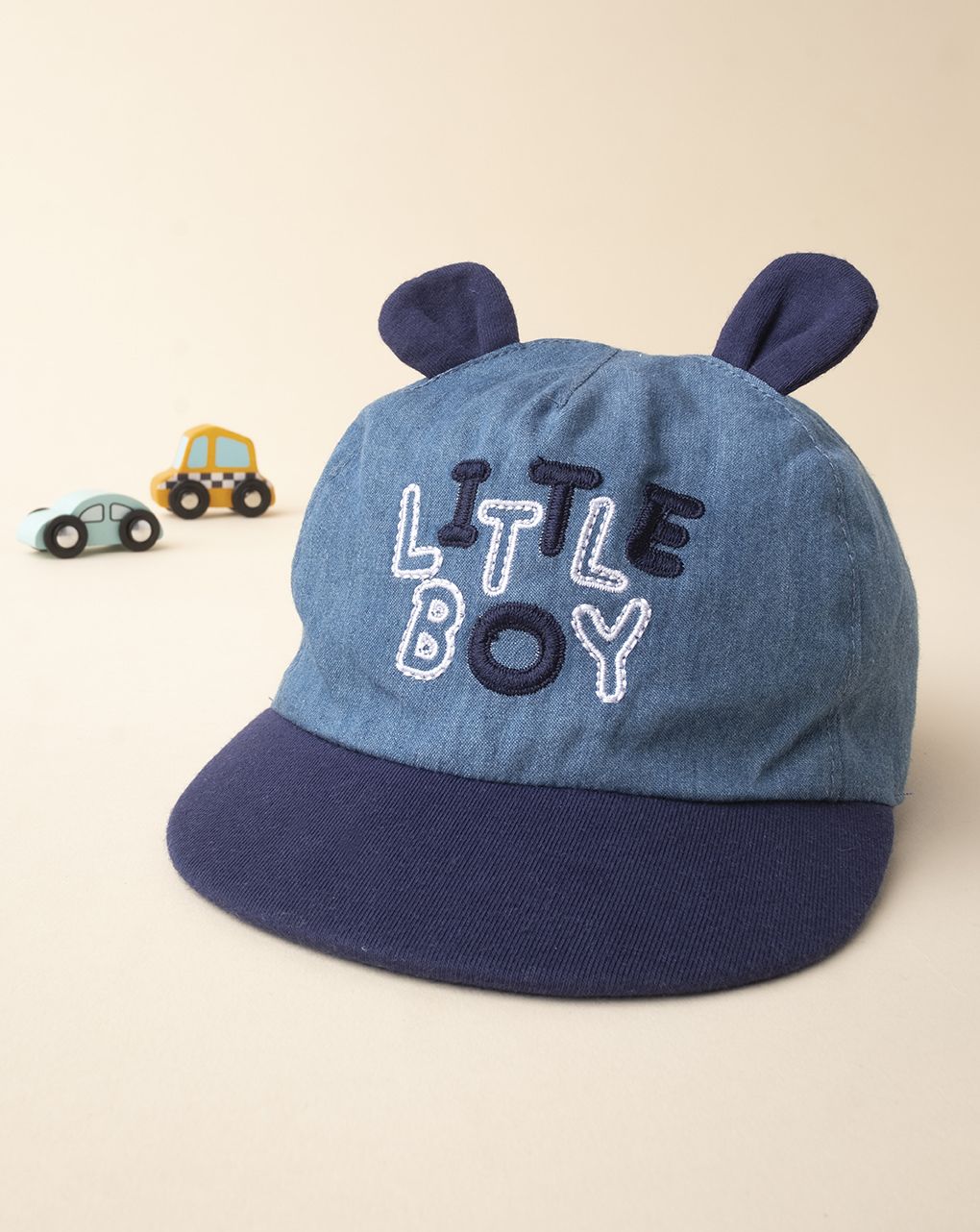 βρεφικό καπέλο jockey μπλε για αγόρι - Prénatal