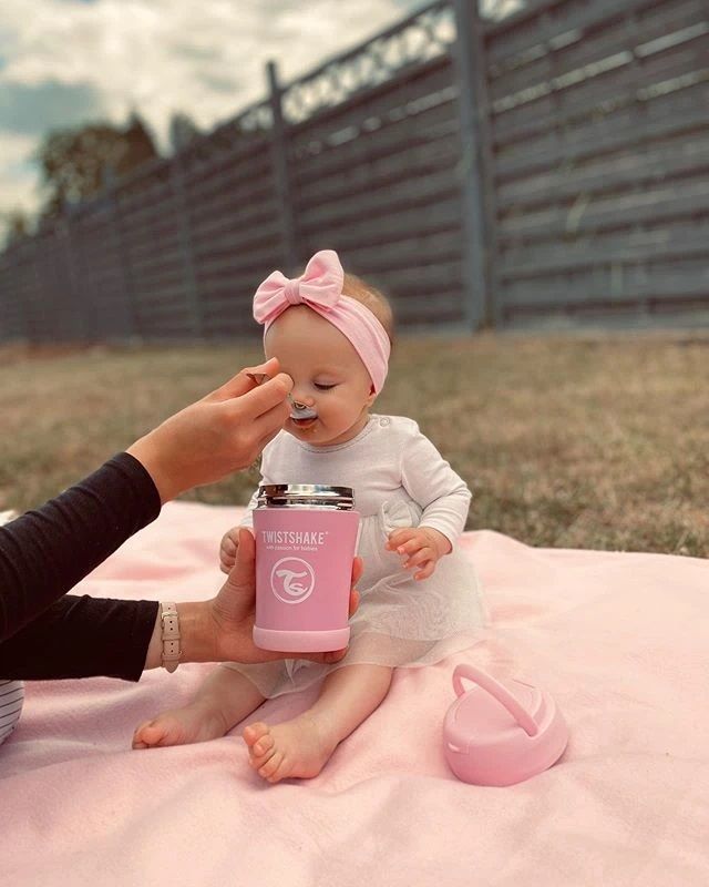 Twistshake ισοθερμικό δοχείο φαγητού 350ml pastel pink 32-08-78749 - Twistshake