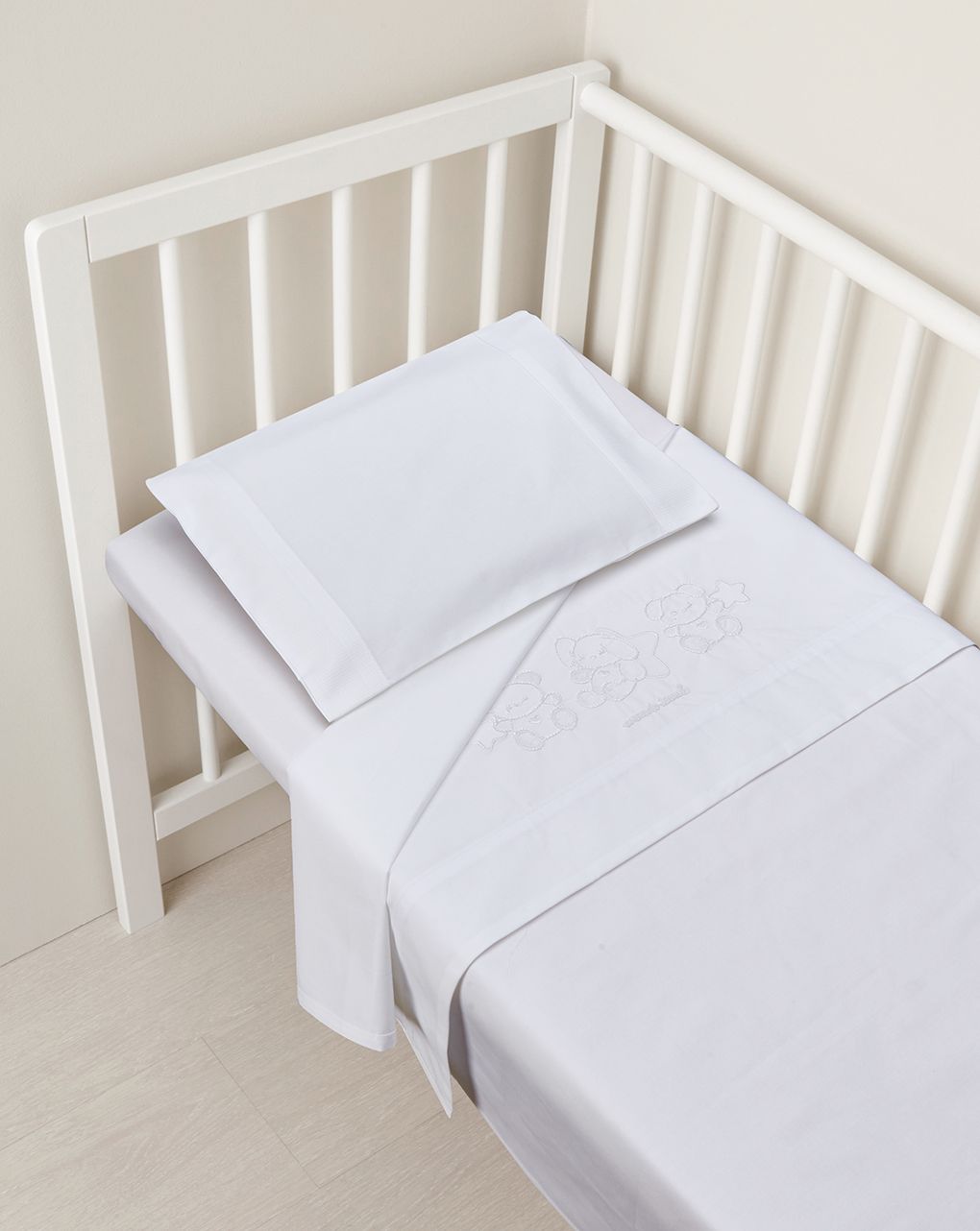 σετ σεντόνια και μαξιλαροθήκη 3 τεμάχια για λίκνο- πορτ μπε μπε unisex - Prénatal