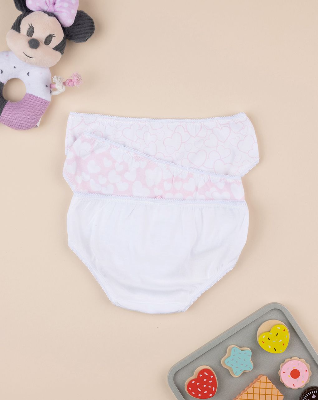 παιδικά σλιπάκια πακέτο x3 με αρκουδάκια για κορίτσι - Prénatal
