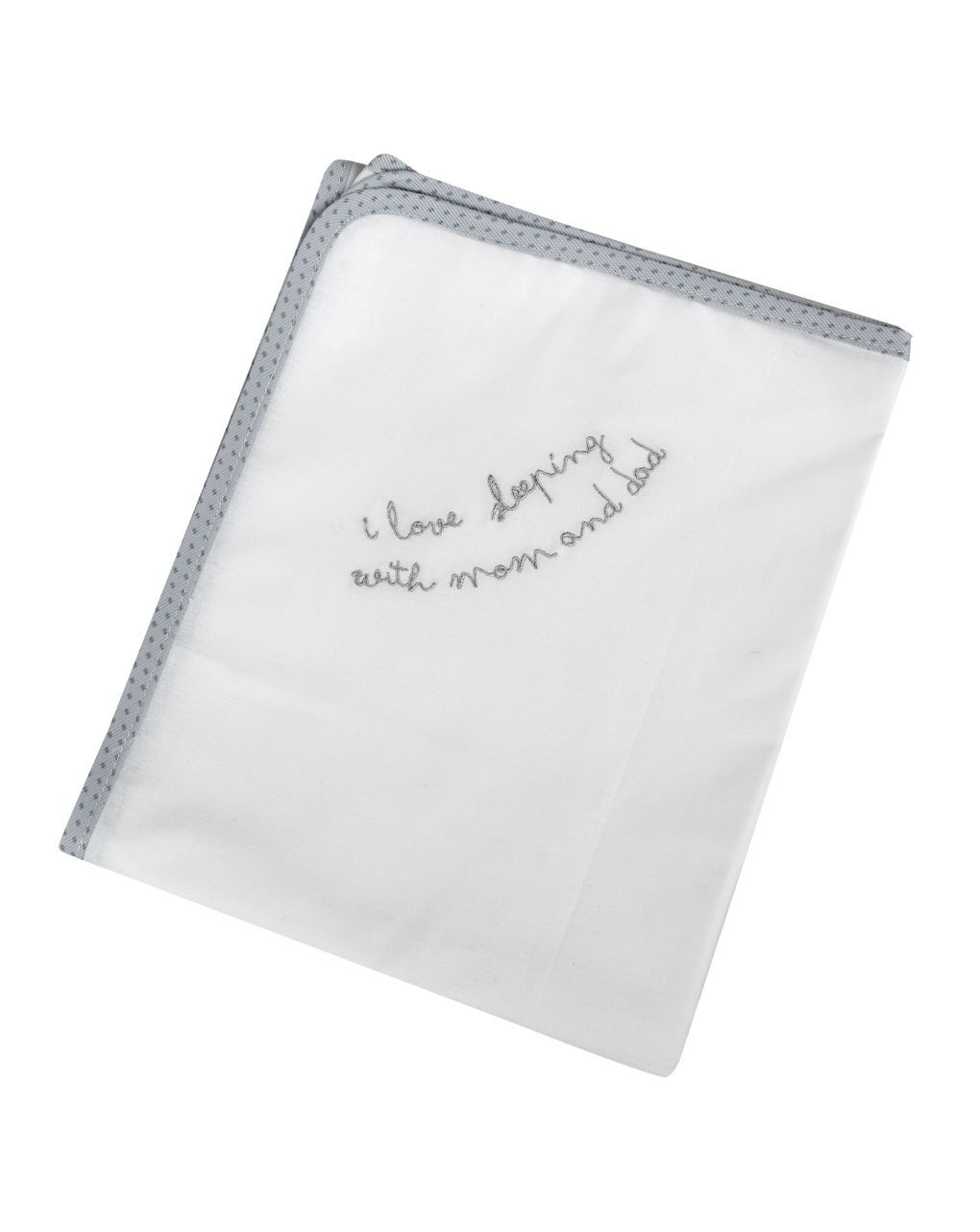 ο κόσμος του μωρού πάνα σεντονόπανου γκρι mom and dad 90x90 cm - ο κόσμος του μωρού