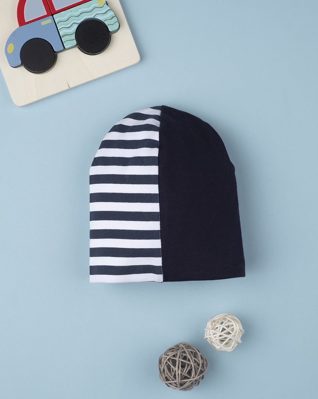 βρεφικός σκούφος με αρκουδάκι για αγόρι - Prénatal