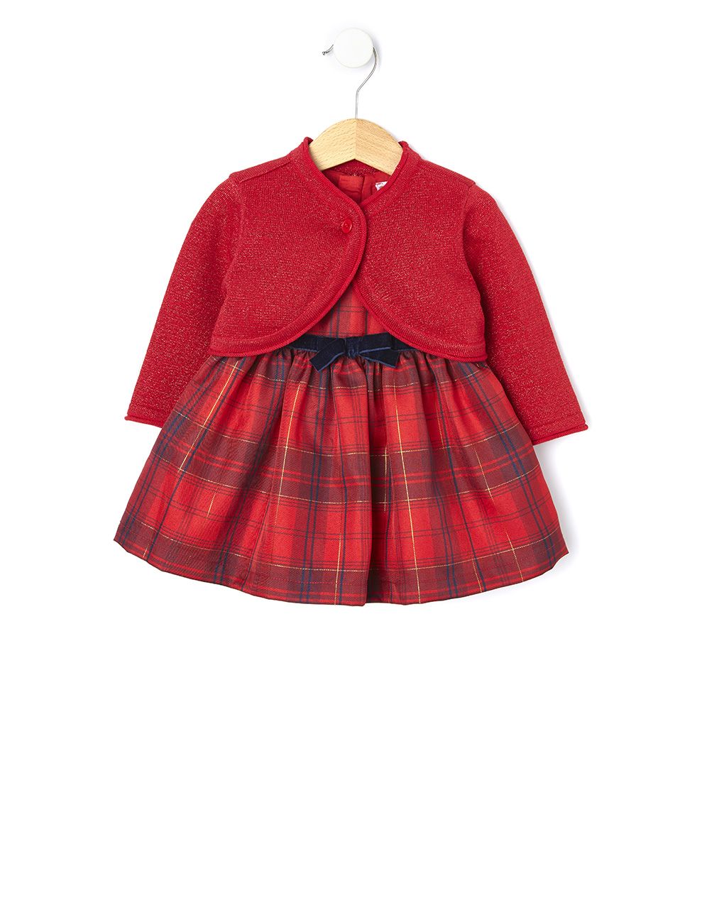 σετ από φόρεμα και πλεκτό ζακετάκι για κορίτσι