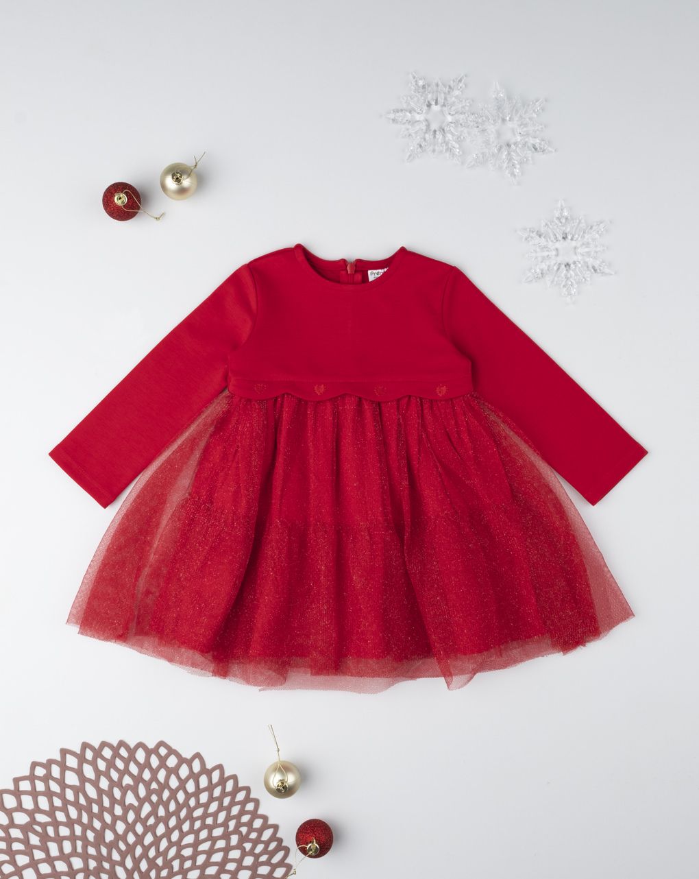 φόρεμα μακρυμάνικο με τούλι για κορίτσι - Prénatal