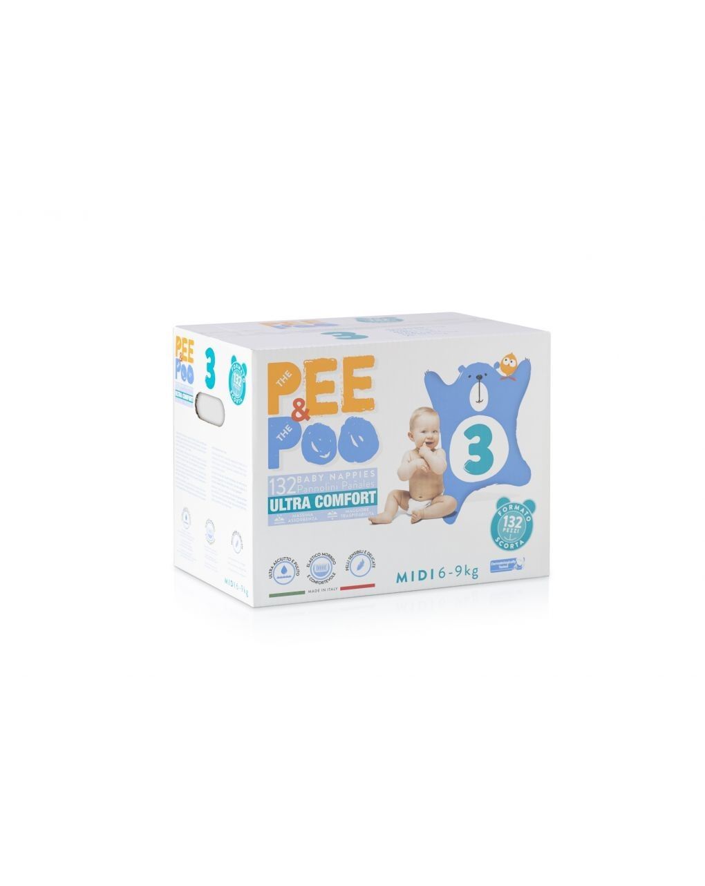 Pee&poo – πάνες μέγεθος jumbo midi 132 τμχ - The Pee & The Poo