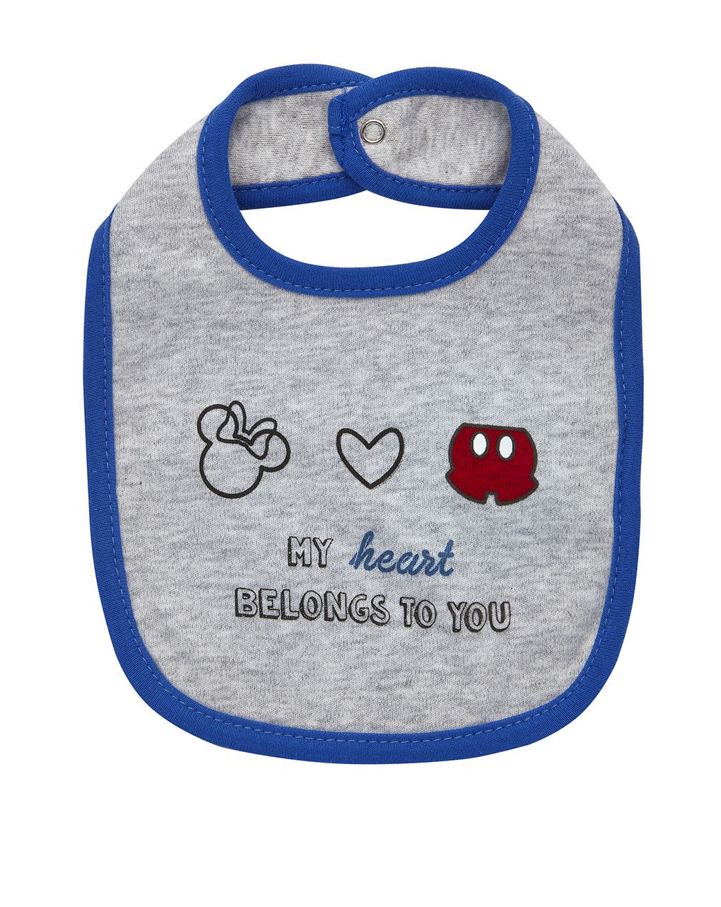 σαλιάρα γκρι mickey mouse unisex - Prénatal