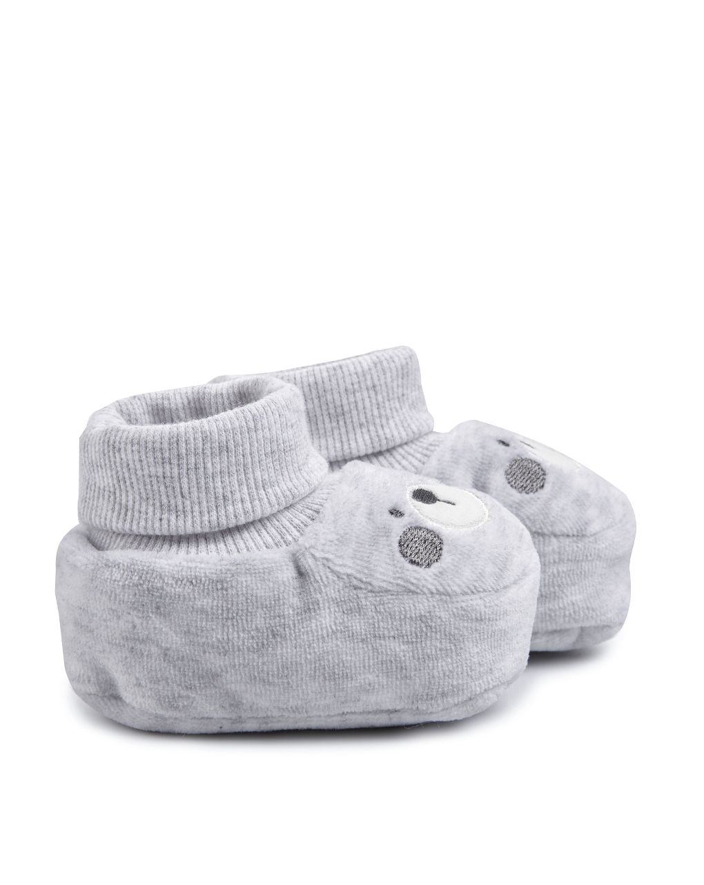 βρεφικά παπουτσάκια αγκαλιάς σενίλ με αρκουδάκι για αγόρι - Prénatal