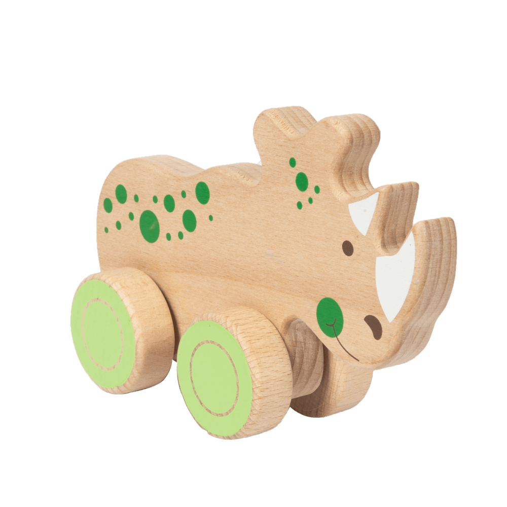 Wood' n play ξύλινα ζώα με ρόδες prg00396 - Wood'N Play