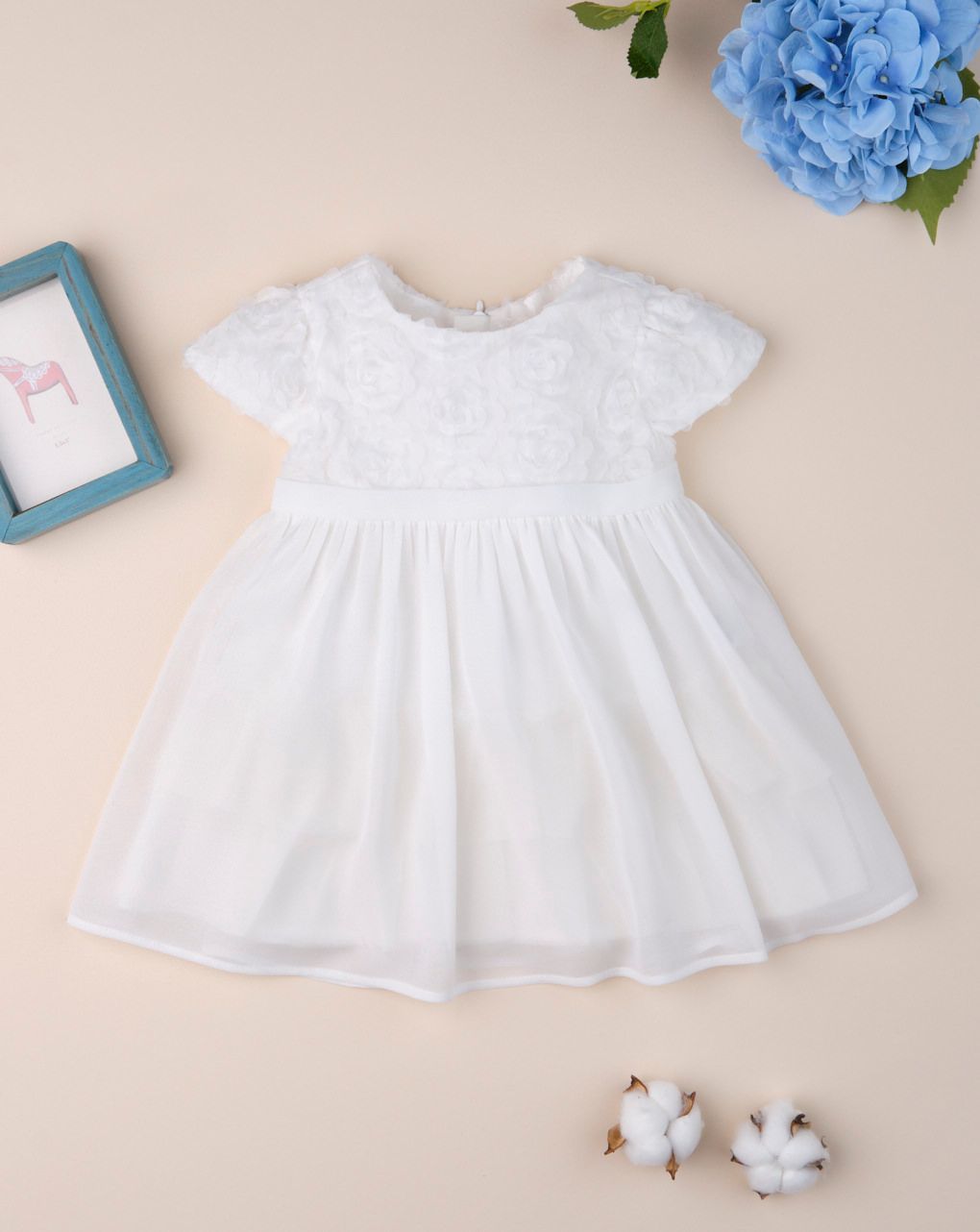 φόρεμα λευκό με τούλι για κορίτσι 647571 - Prénatal