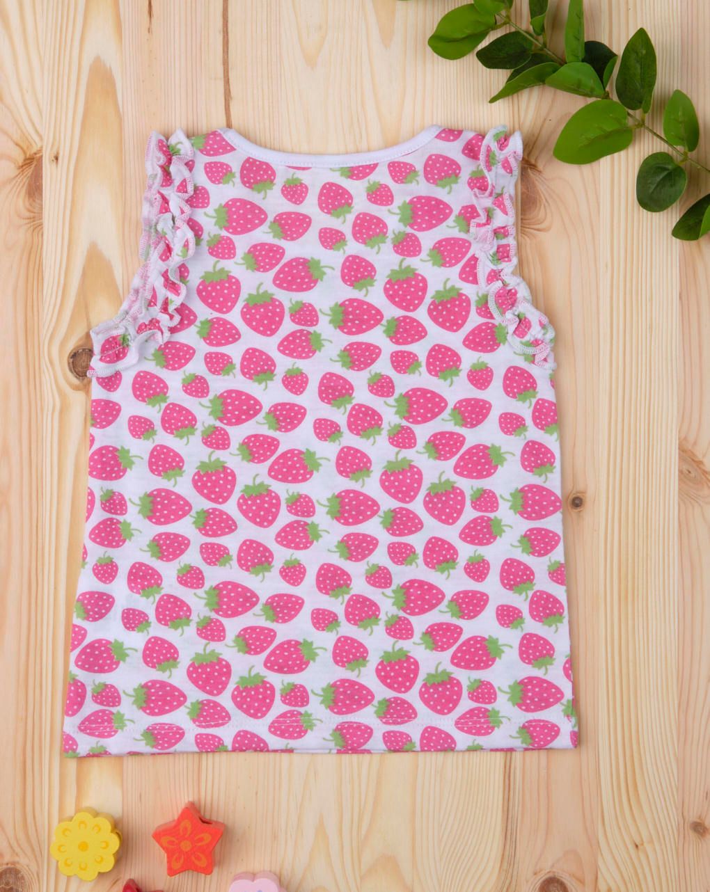 αμάνικο μπλουζάκι με στάμπα φράουλες για κορίτσι - Prénatal