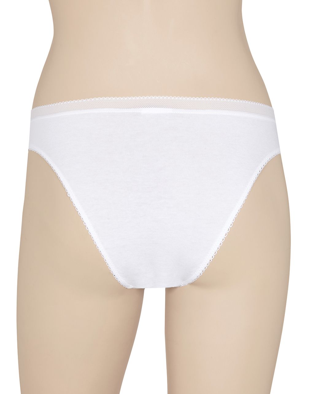 γυναικείο σλιπ με χαμηλή μέση βαμβάκι-λίκρα πακέτο χ2 λευκό - Prénatal