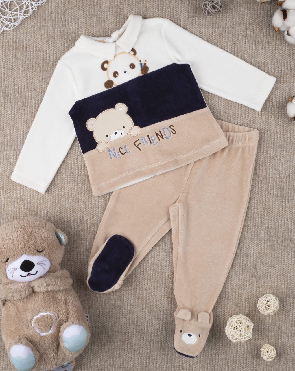 σετ μπλούζα και παντελόνι σενίλ για αγόρι - Prénatal