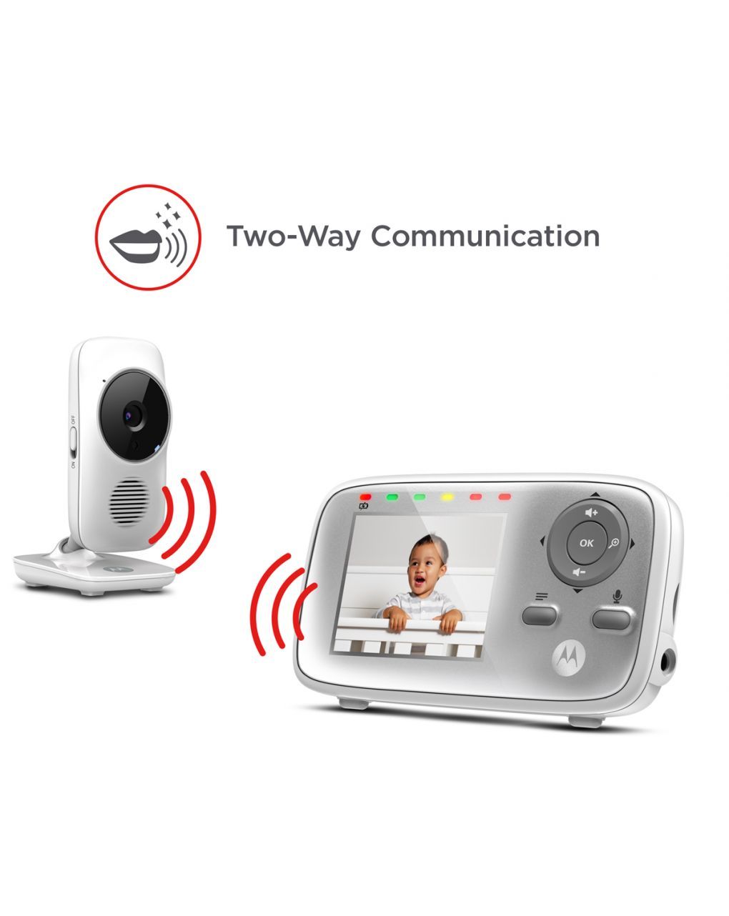 Motorola  ενδοεπικοινωνία με οθόνη 2.8" mbp483 - Motorola