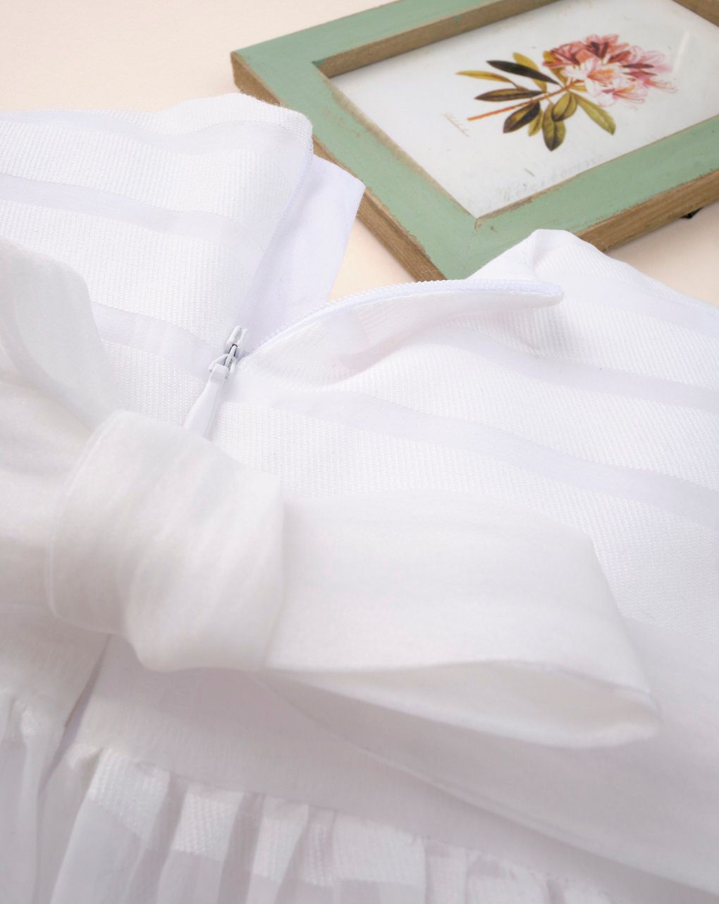 φόρεμα λευκό με τούλι για κορίτσι 650978 - Prénatal