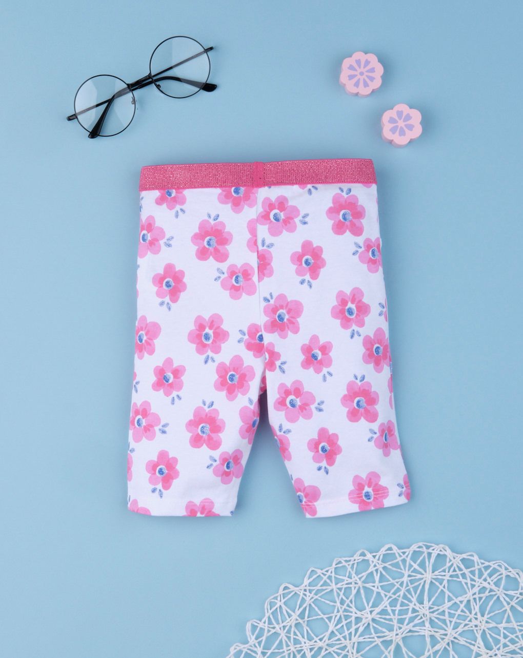 κολάν jersey 3/4 με λουλούδια για κορίτσι - Prénatal