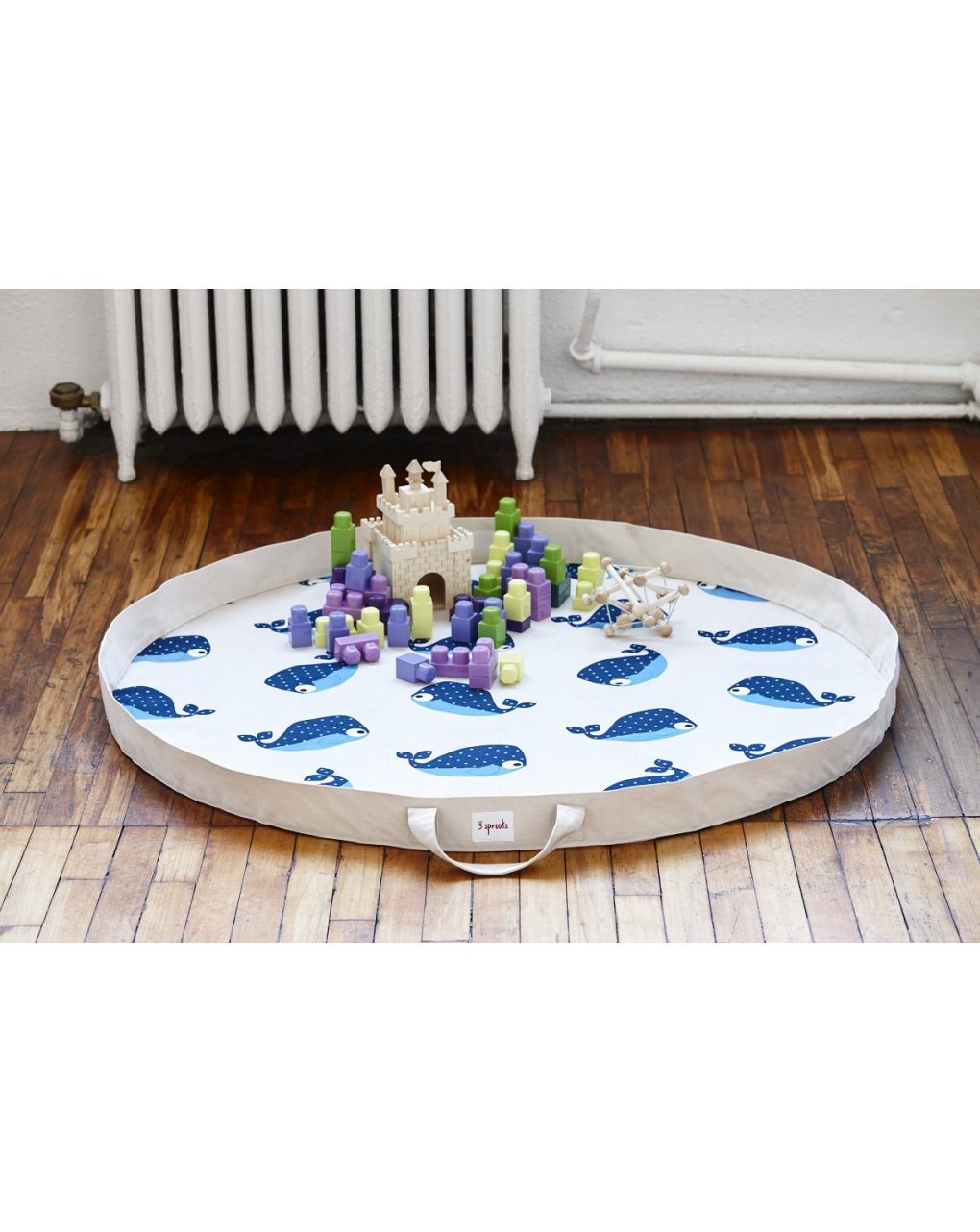 3 sprouts στρώμα παιχνιδιού & τσάντα 2 σε 1 whale - 3 sprouts
