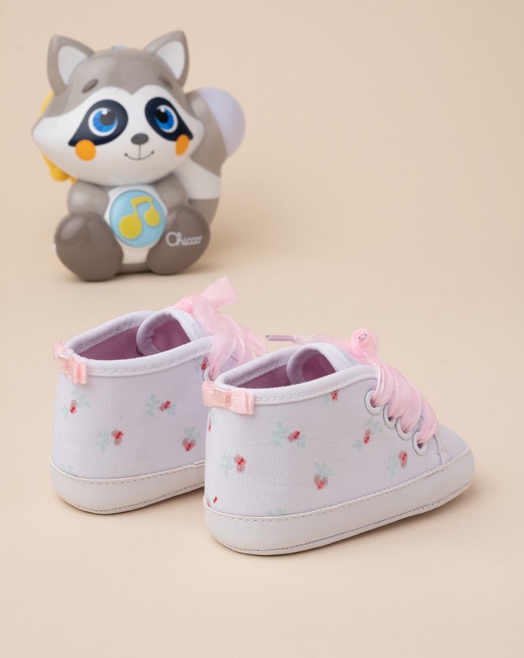 βρεφικά παπουτσάκια αγκαλιάς με λουλούδια για κορίτσι - Prénatal