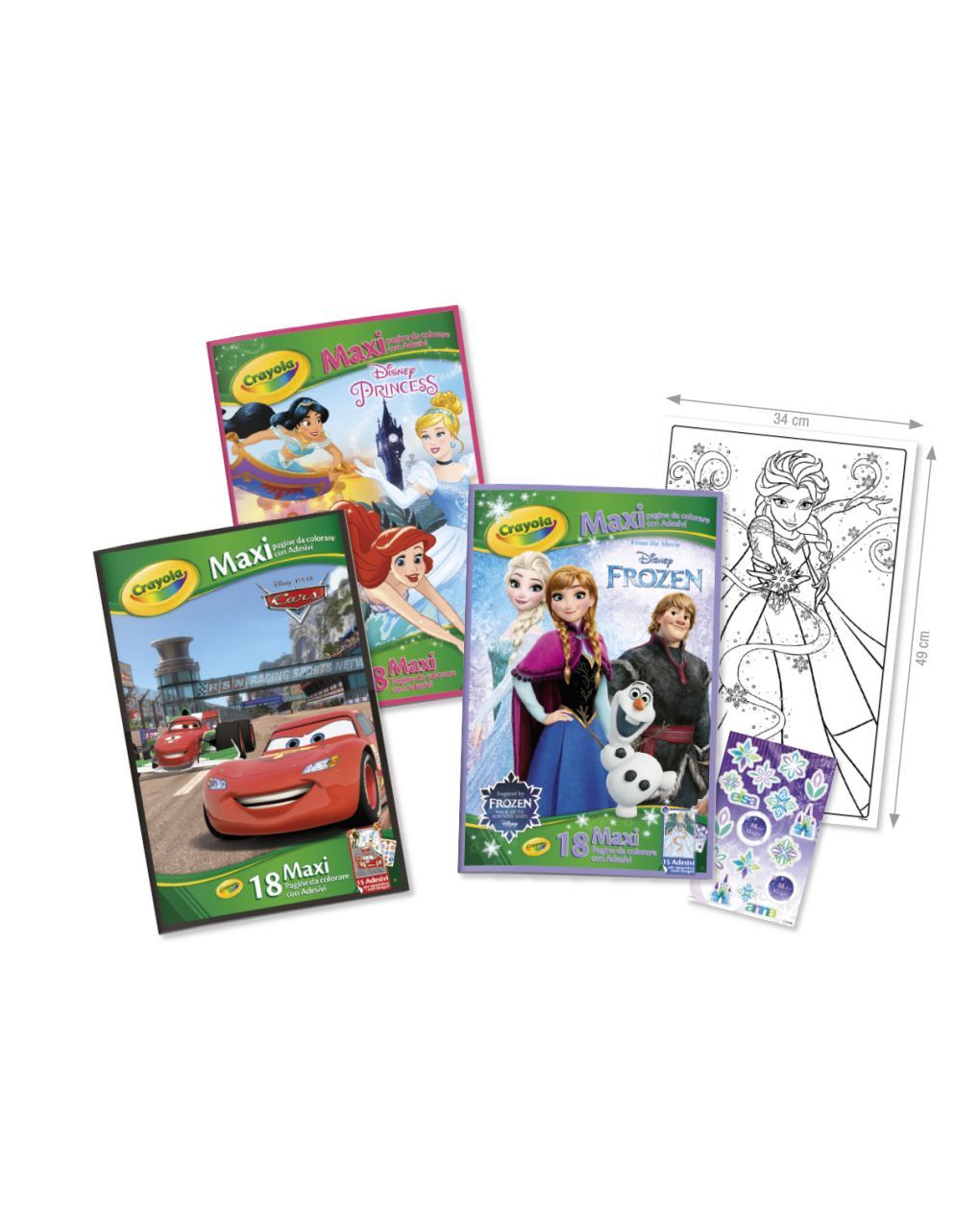 Crayola - maxi σελίδες ζωγραφικής - διάφορα σχέδια