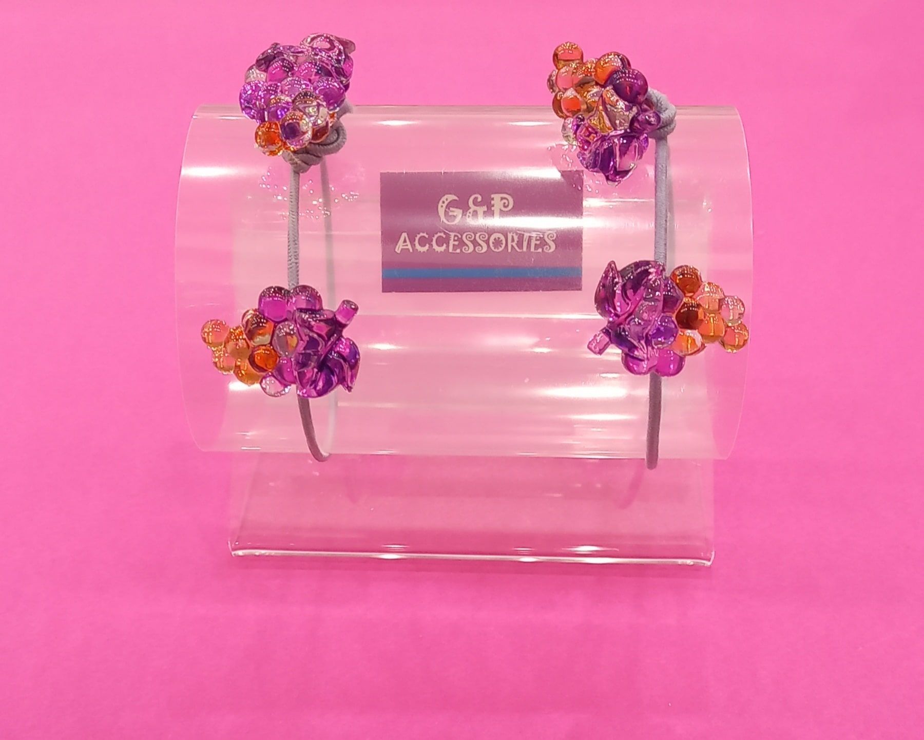 λαστιχάκι σταφύλι για κορίτσι σετ των 2 - 4 σχέδια - G&P Accessories