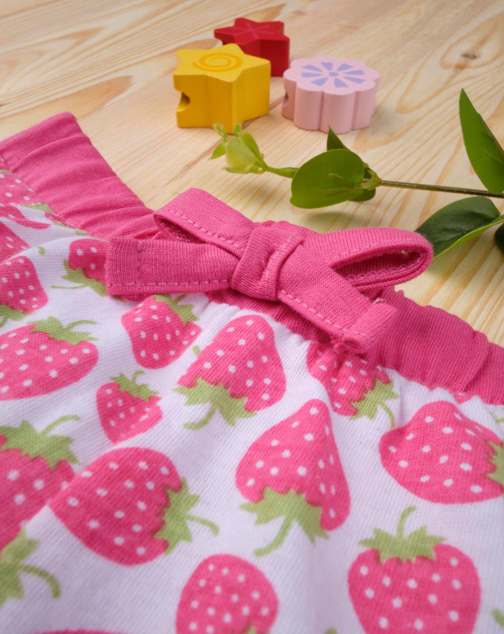 σορτσάκι jersey με στάμπα φράουλες για κορίτσι - Prénatal
