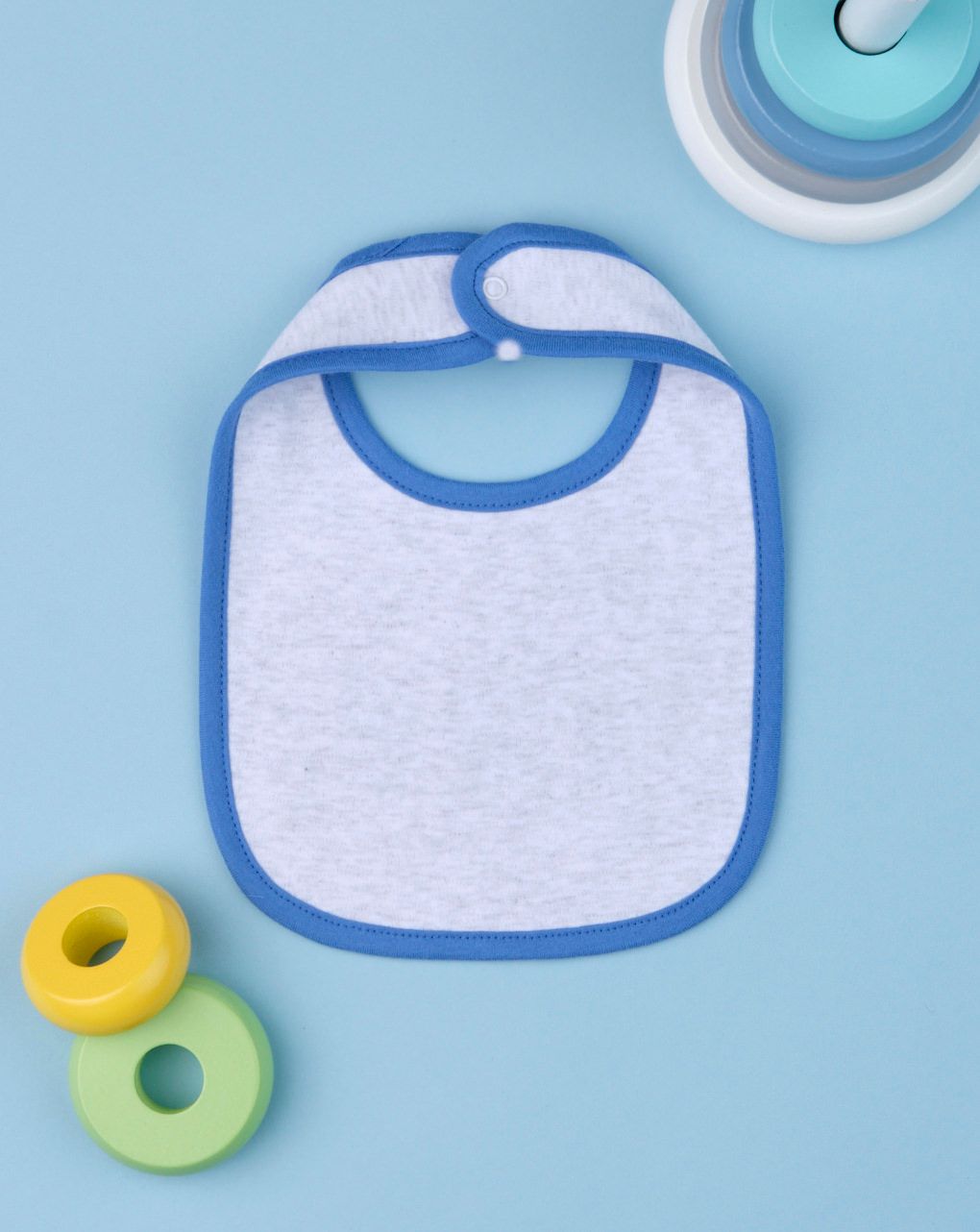 σαλιάρα γκρι με στάμπα για αγόρι - Prénatal