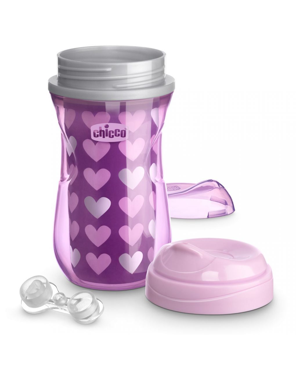 Chicco παγούρι active cup 250ml 14m+ ροζ (2 σχέδια) f04-06981-10-01 - Chicco