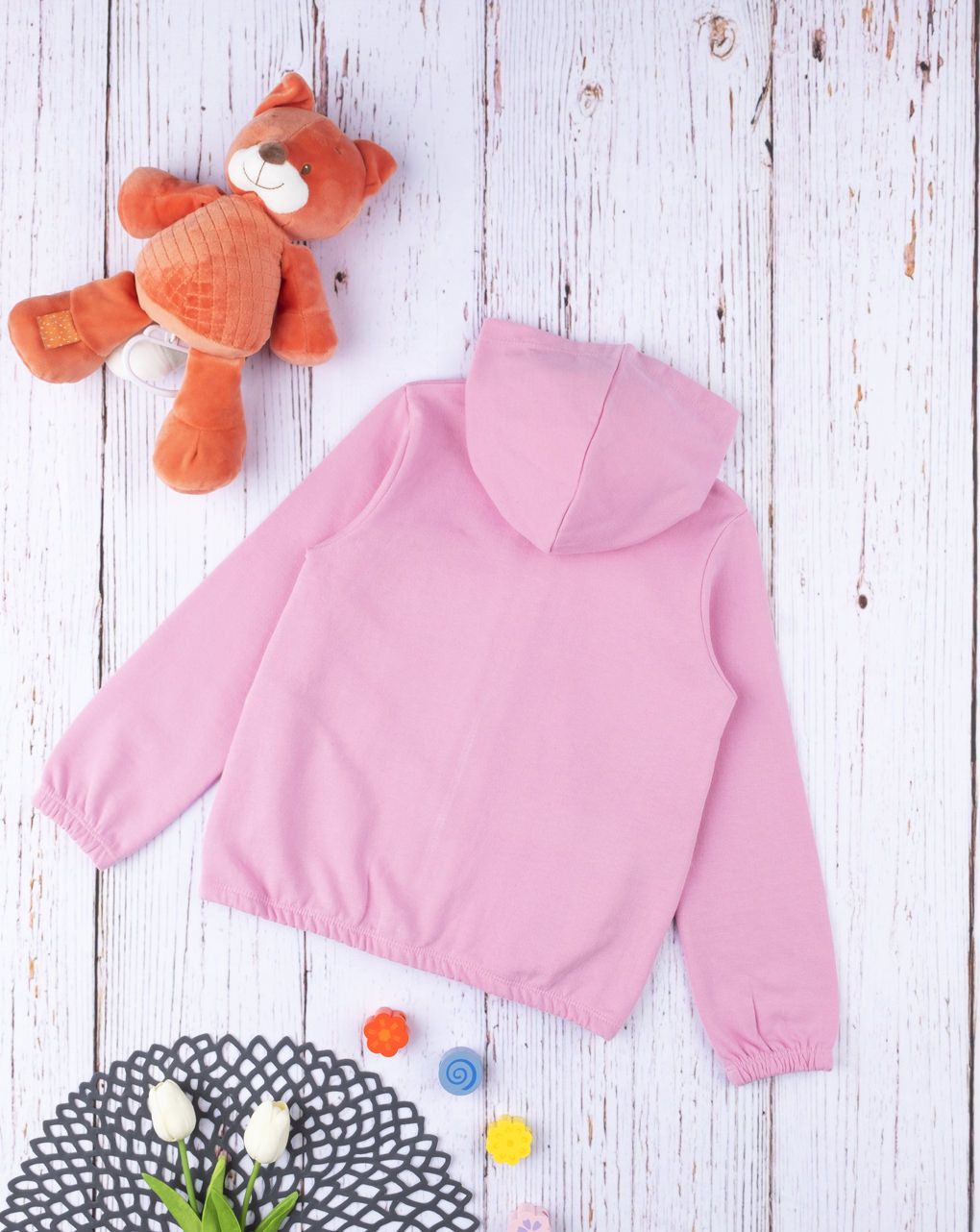παιδική ζακέτα φούτερ ροζ για κορίτσι - Prénatal