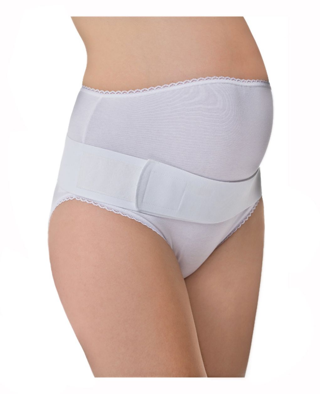 γυναικεία ζώνη εγκυμοσύνης σε λευκό χρώμα