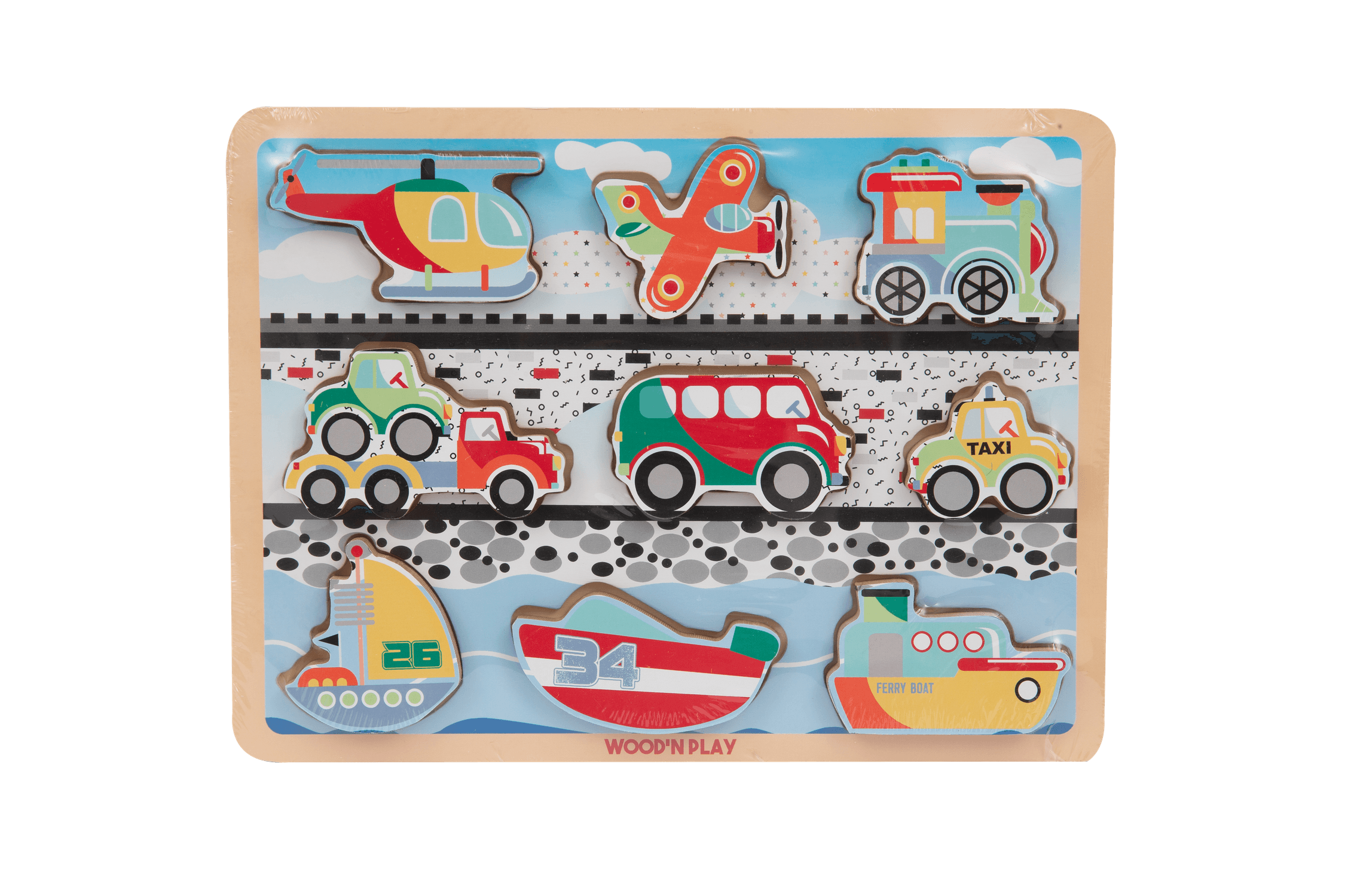 Wood n' play ξύλινα παζλ 3d (6 σχέδια) prg00430 - Wood'N Play