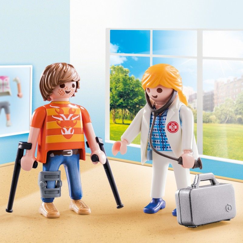 Playmobil duo pack γιατρός και ασθενής 70079 - Playmobil, Playmobil City Life