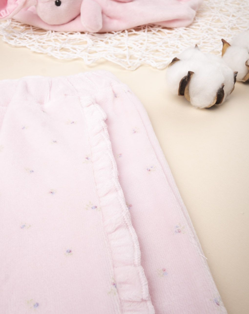 βρεφικό σετ μπλούζα και γκέτα σενίλ με αρκουδάκια για κορίτσι - Prénatal