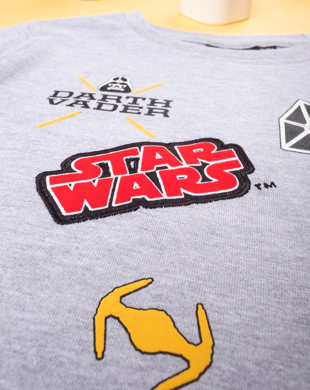 μπλούζα γκρι με στάμπες star wars για αγόρι - Prénatal