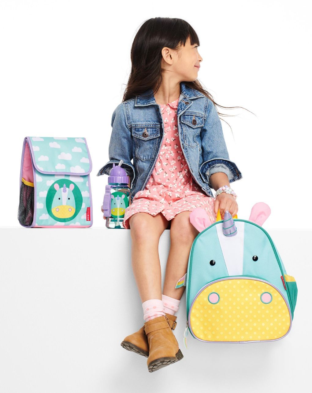 Skip hop zoo πλαστικό παγούρι με καλαμάκι 384.5ml unicorn 29-2903033-14 - SKIP HOP