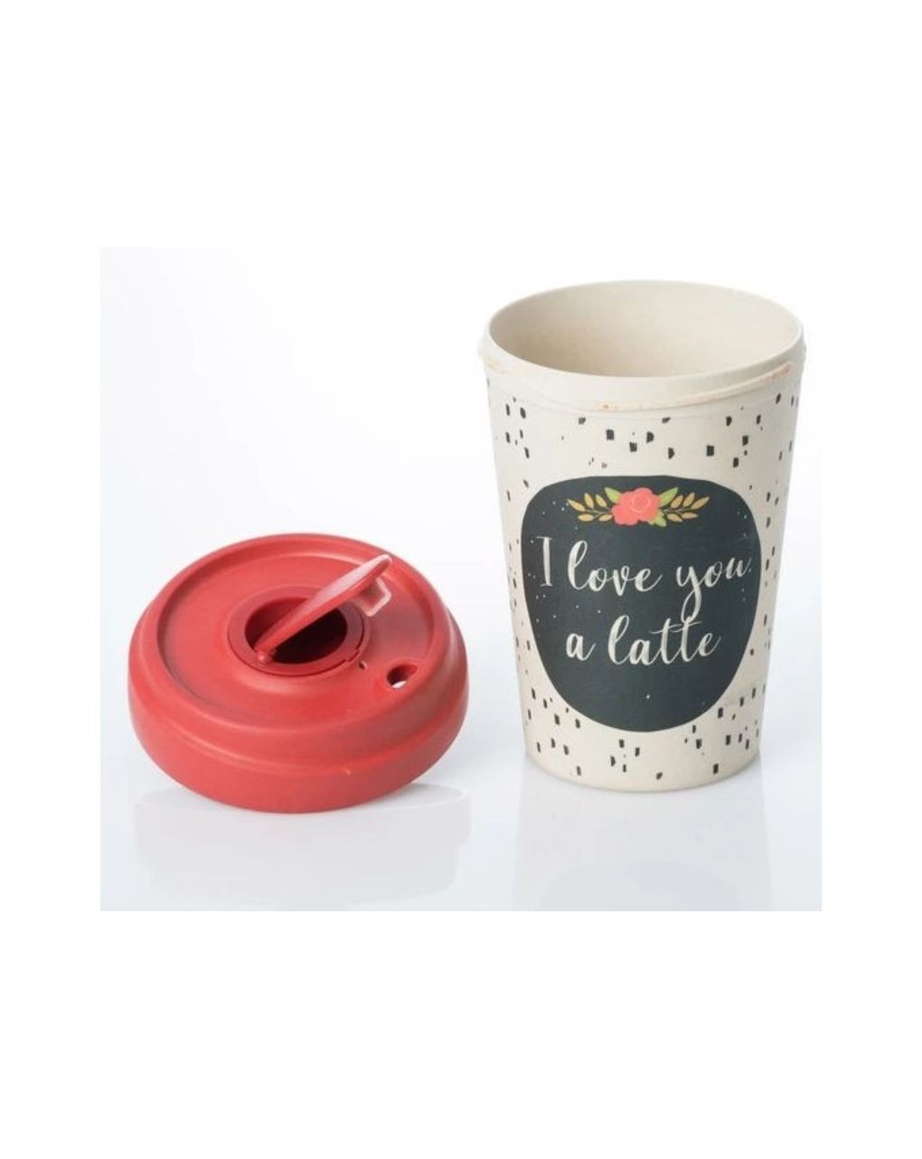Chic mic ποτήρι bamboo σχέδιο i love you a latte 400ml βcρ271 - Chic mic