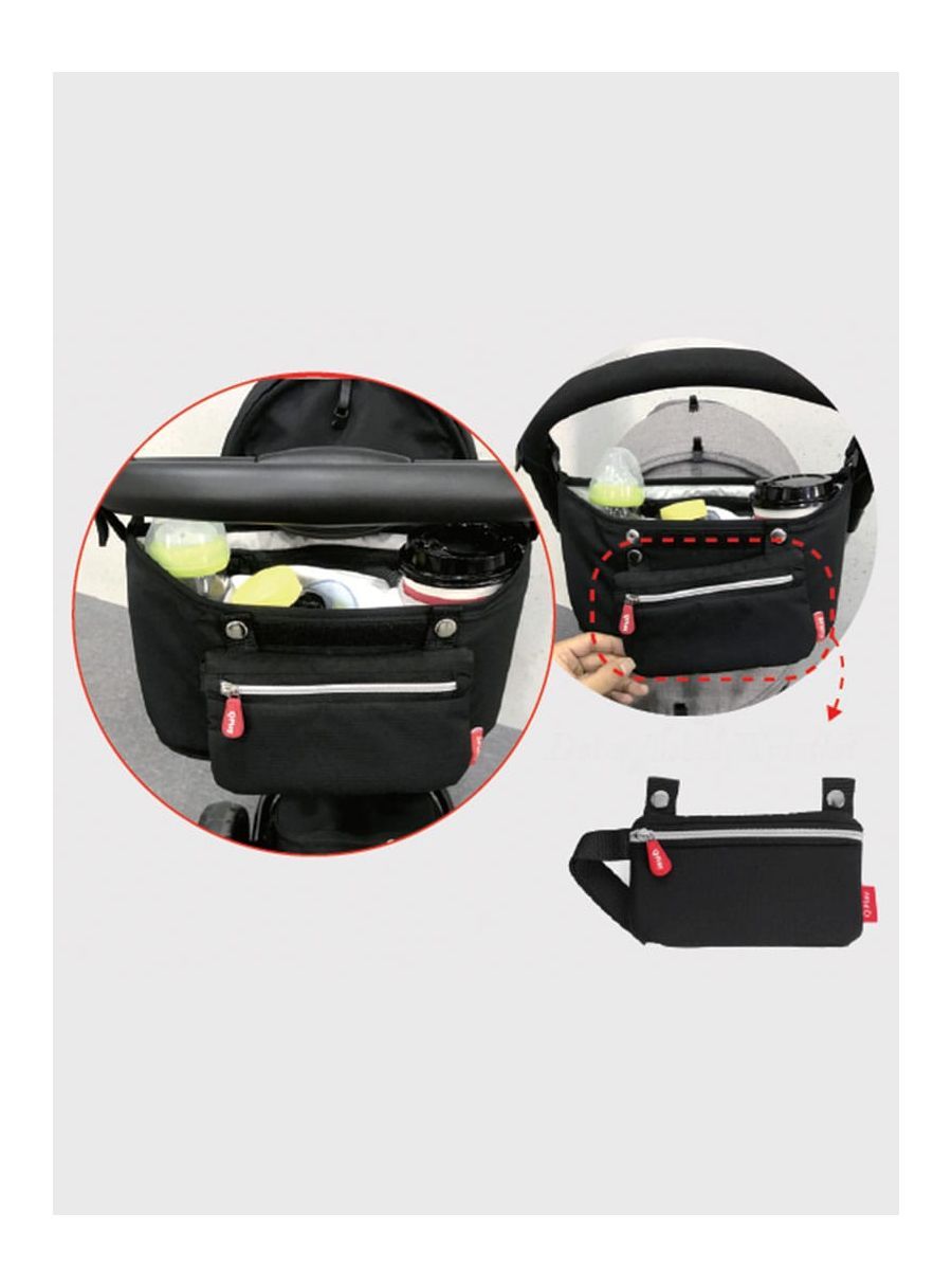 Qplay stroller organiser γκρι - οργανωτής - τσαντάκι τρίκυκλου/καροτσιού 01-2002314-02 - Qplay
