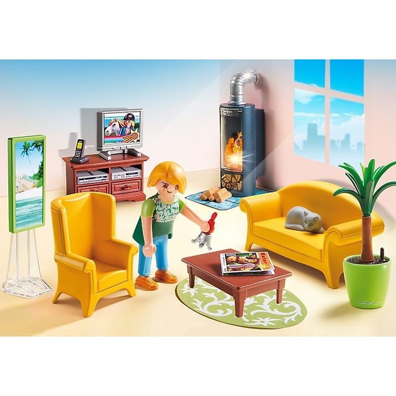 Playmobil dollhouse σαλόνι με τζάκι 5308 - Playmobil, Playmobil Dollhouse