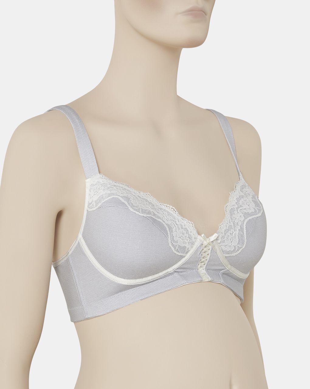 σουτιέν εγκυμοσύνης ενισχυμένο ριγέ με δαντέλα cup c - Prénatal