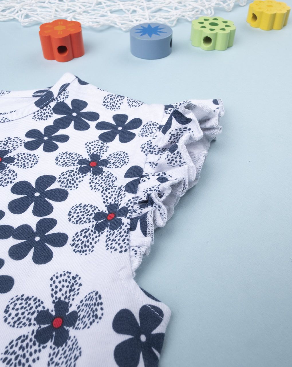 παιδικό φόρεμα με λουλούδια μπλε για κορίτσι - Prénatal