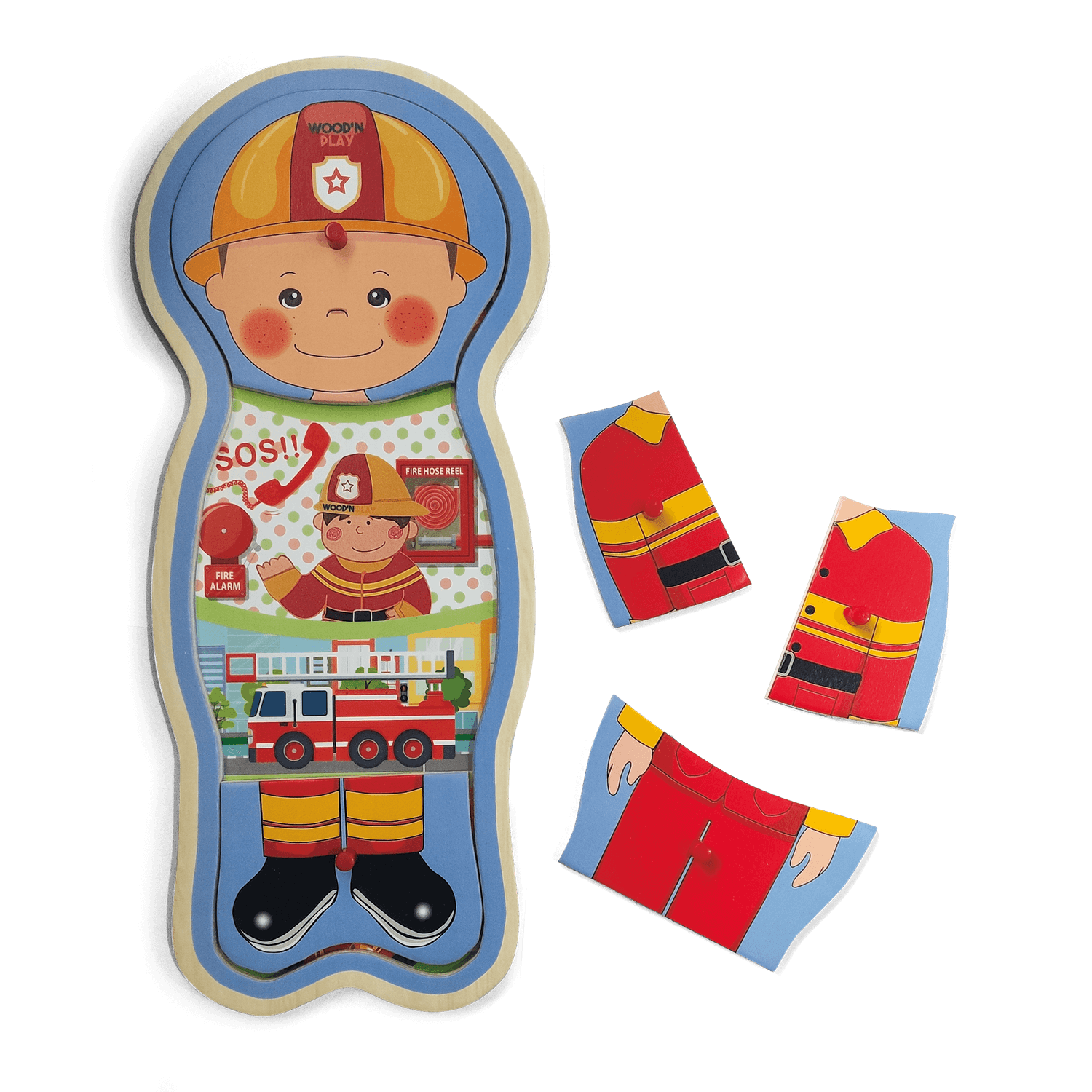 Wood' n play ξύλινο πάζλ με story (2 σχέδια) prg00507 - Wood'N Play