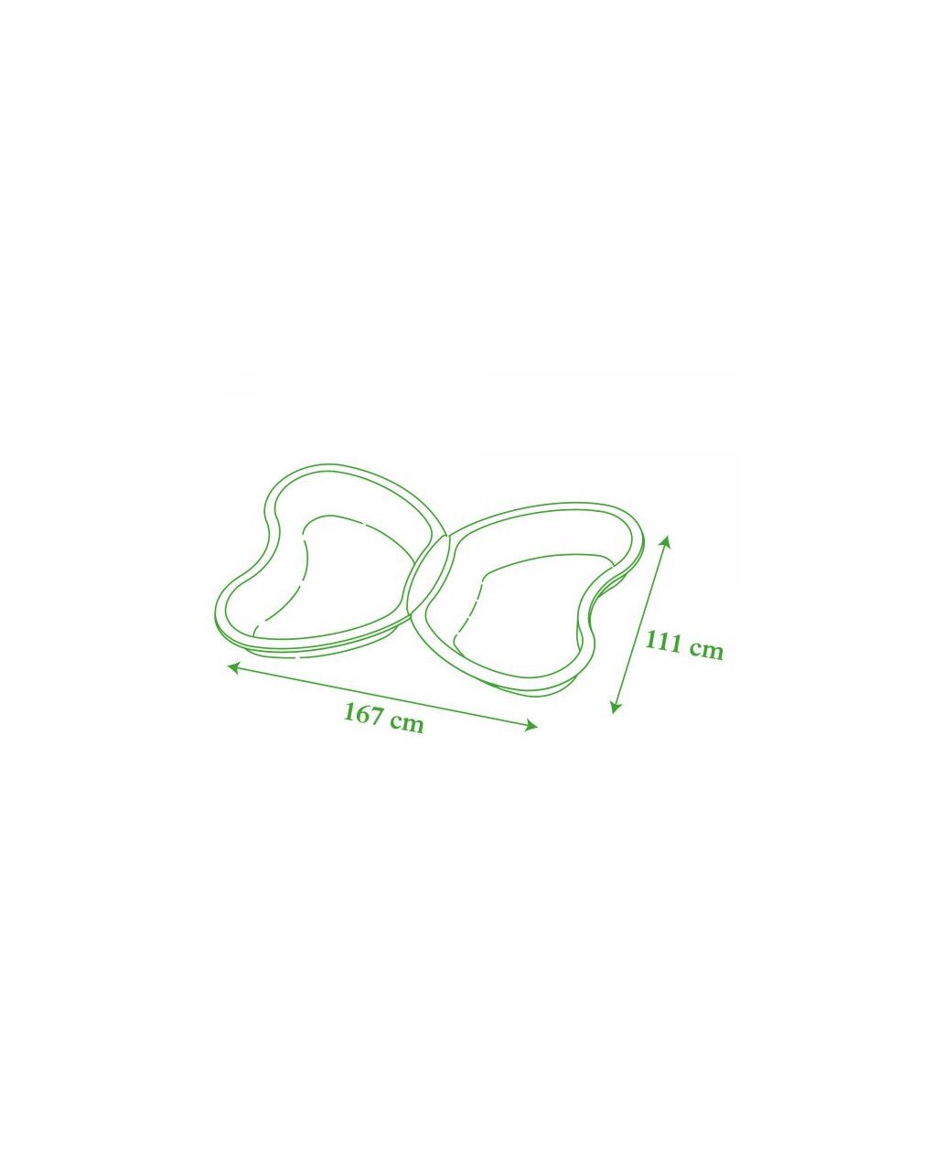 Smoby - αμμοδόχος και πισίνα 2 σε 1 πεταλούδα πράσινη 167x111x18cm - Smoby