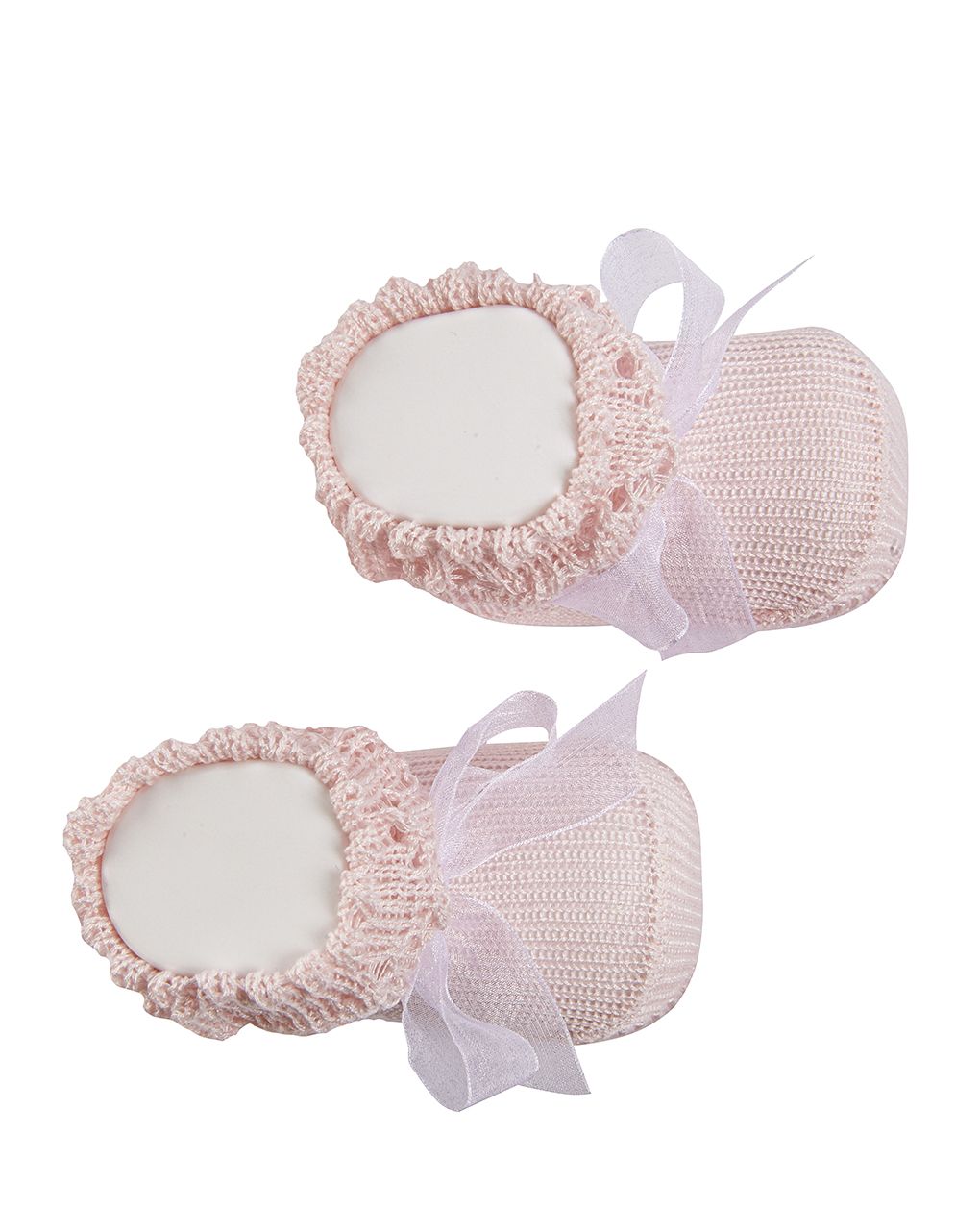 βρεφικά παπούτσια αγκαλιάς πλεκτά με φιόγκο για κορίτσι - Prénatal