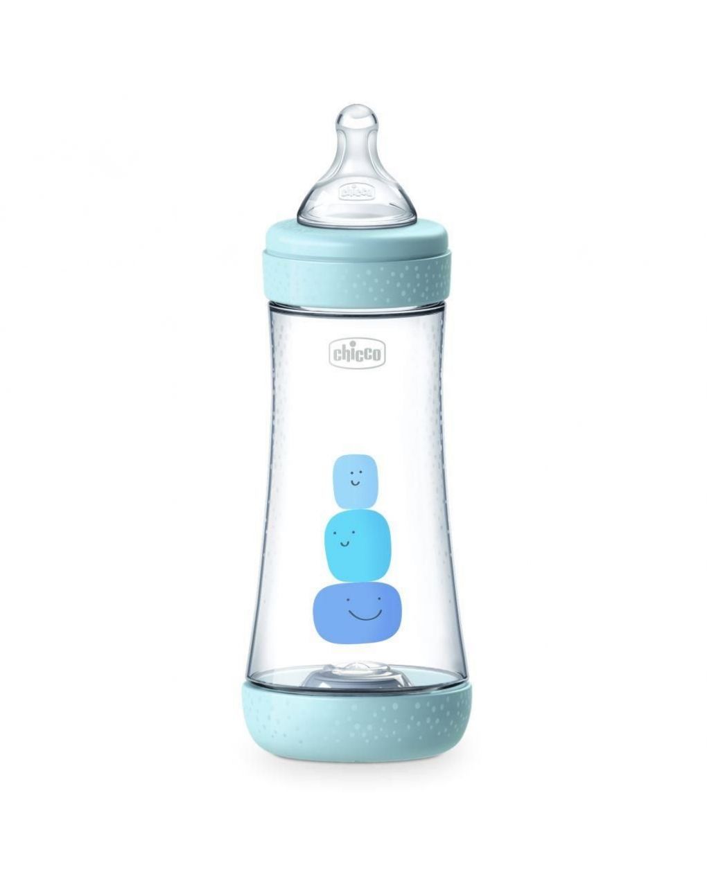 Chicco μπιμπερό πλαστικό perfect 5 300 ml - γρήγορη ροή – σιέλ  4 μηνών+