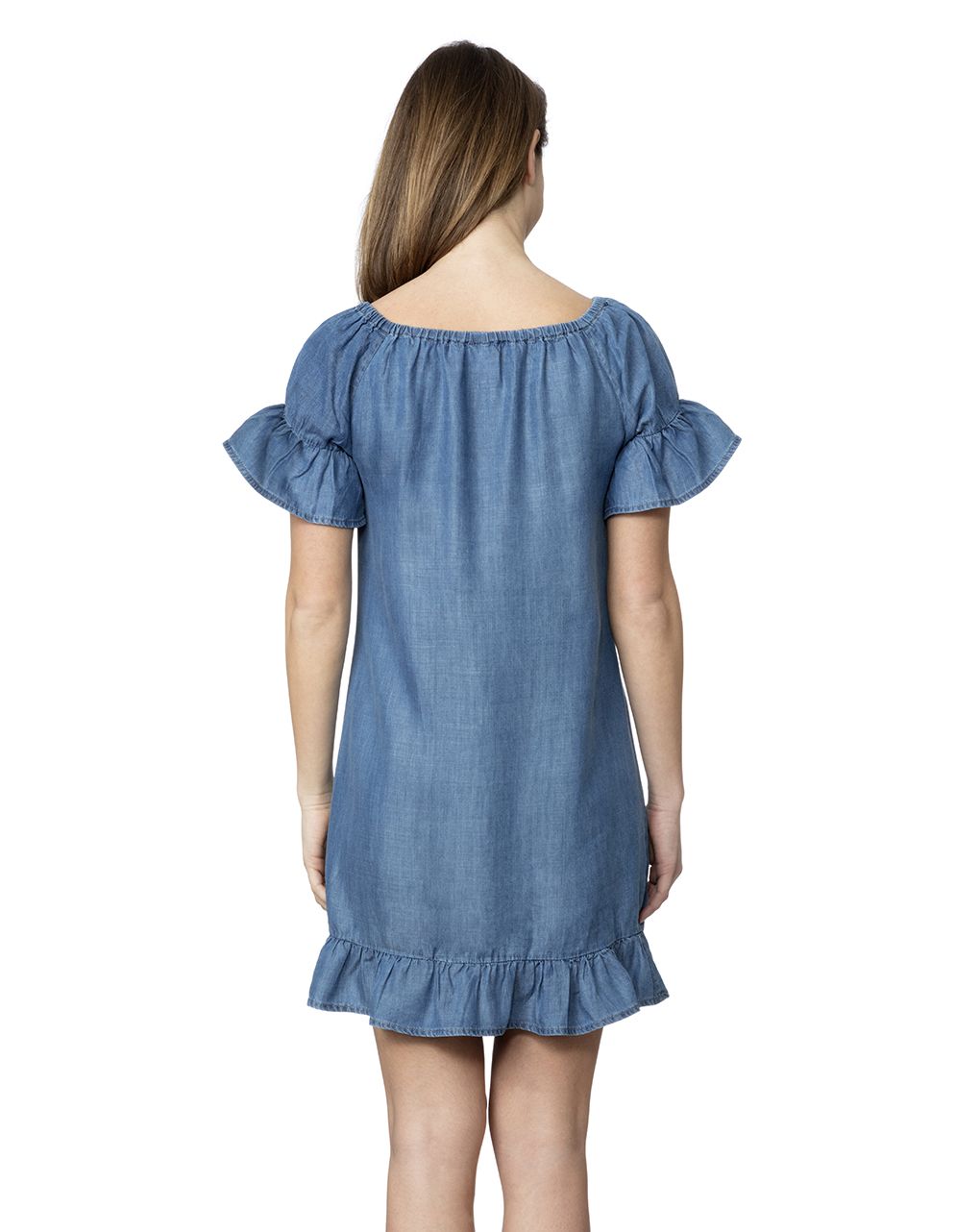 γυναικείο φόρεμα chambray με βολάν - Prénatal