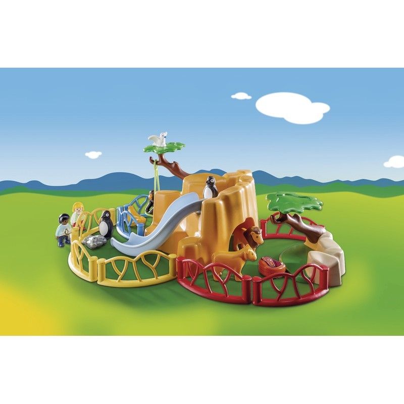 Playmobil 1.2.3 λιοντάρια ζωολογικού κήπου με περίφραξη 9378 - Playmobil, Playmobil 1.2.3