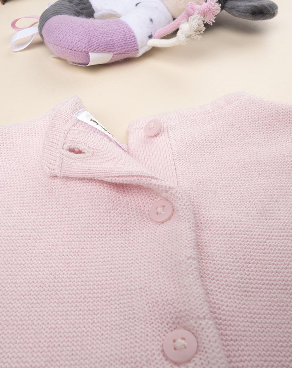 βρεφικό φορμάκι πλεκτό ροζ για κορίτσι - Prénatal