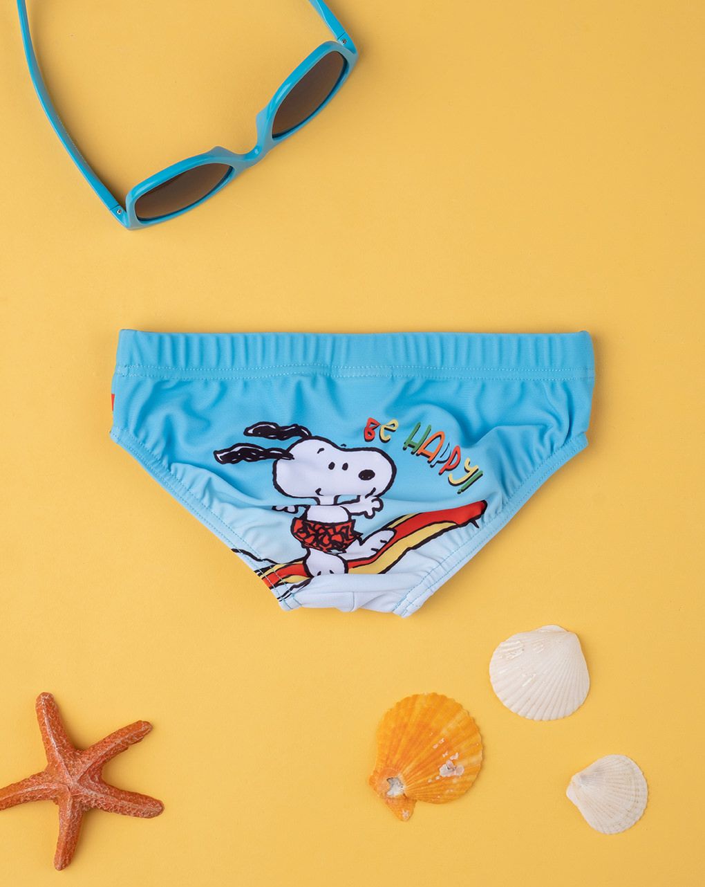 βρεφικό μαγιό σλιπ γαλάζιο με τον snoopy για αγόρι - Prénatal