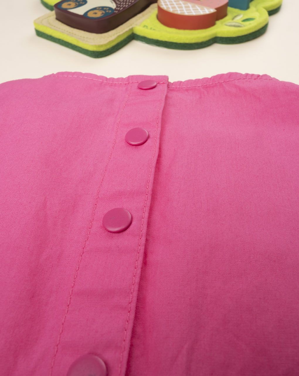 παιδικό φόρεμα ποπλίνα φούξια για κορίτσι - Prénatal