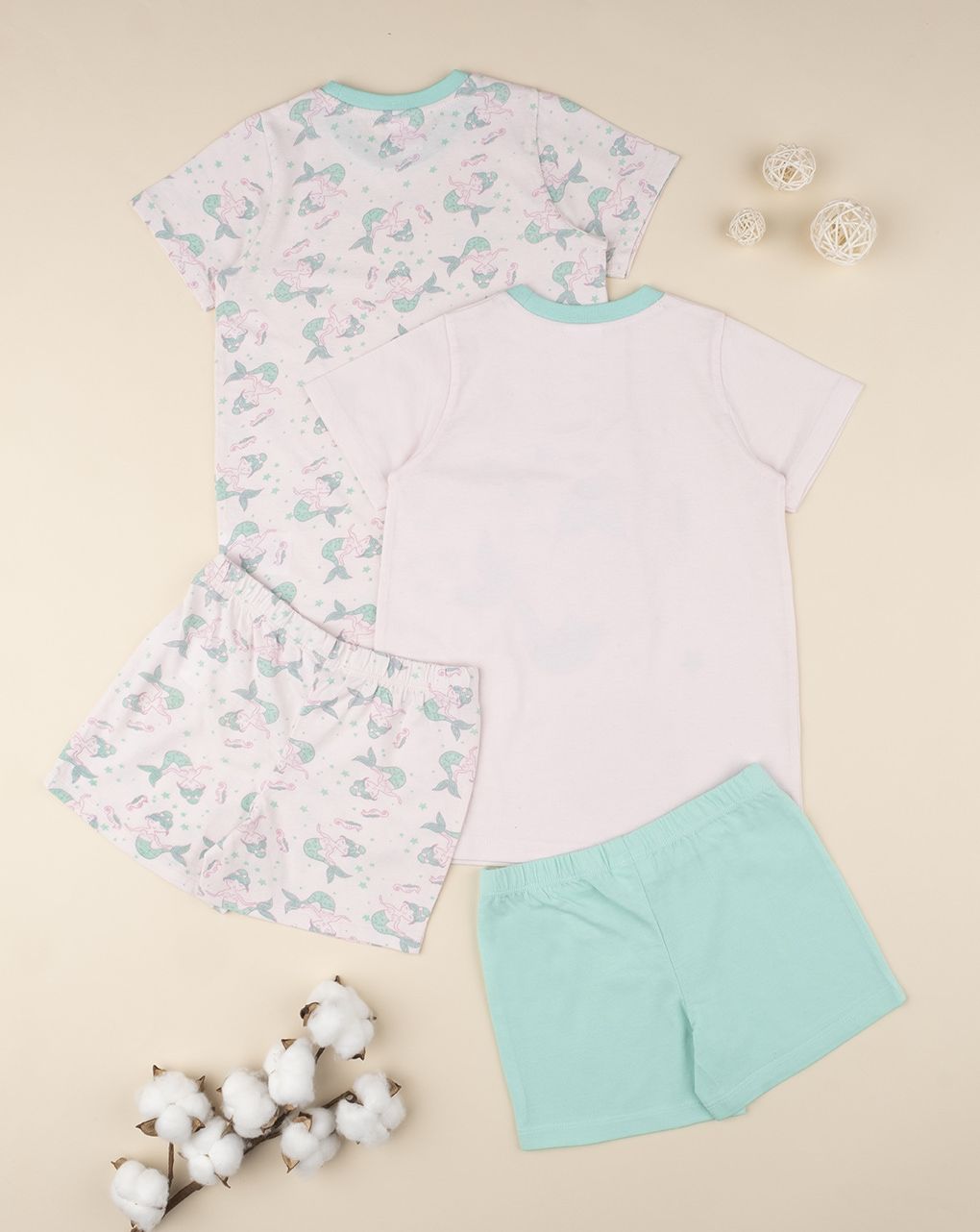 παιδικές πιτζάμες με γοργόνες πακέτο x2 για κορίτσι - Prénatal